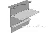 Модуль прямой с вырезом левый-120 ФР 803 - Стойка-ресепшн Формула
