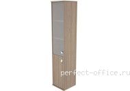 Шкаф узкий со стеклом Л.СУ-1.2 Л/Пр - Мебель Style / Стайл