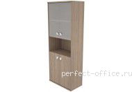 Шкаф со стеклом и нишей Л.СТ-1.4 - Мебель Style / Стайл