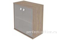 Шкаф низкий со стеклом Л.СТ-3.2 - Мебель Style / Стайл