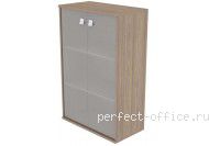 Шкаф средний со стеклом Л.СТ-2.4 - Мебель Style / Стайл