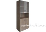 Шкаф со стек. в раме и нишей LT-ST 1.4R - Кабинет Yalta / Ялта