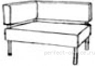 Угловой двухместный модуль (лев/прав) Угловой 2-х местный модуль - Диваны и кресла МС-модульная система