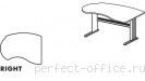 Асимметричный стол с брифинг-зоной на L-образном каркасе BR06 1211