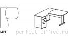 Угловое рабочее место с тумбой ящик и файл-бокс на L-образном каркасе BR05 3206