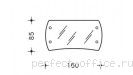 Стеклянная столешница для L-образного каркаса 345160