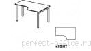 Стол на H-образном металлическом каркасе правый ER05 0909