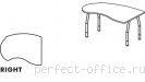 Асимметричный стол с брифинг-зоной на А-образном каркасе BR06 1011