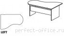 Асимметричный стол на панельном каркасе B 110