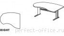 Асимметричный стол с брифинг-зоной на L-образном каркасе BR06 1213