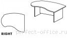 Асимметричный стол с брифинг-зоной на панельном каркасе BR06 0213
