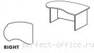 Асимметричный стол с брифинг-зоной на панельном каркасе BR06 0211