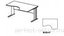 Стол на L-образном металлическом каркасе правый EM127-R