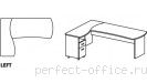 Угловое рабочее место с тумбой ящик и файл-бокс на панельном каркасе BR05 2114