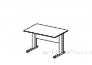 Стол на L-образном металлическом каркасе ER02 1307 - Мебель Ergo / Эрго