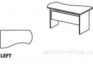 Асимметричный стол на панельном каркасе B 116 - Мебель Berlin / Берлин