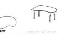 Асимметричный стол с брифинг-зоной на А-образном каркасе BR06 1012 - Мебель Berlin / Берлин