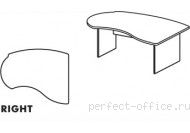 Асимметричный стол с брифинг-зоной на панельном каркасе BR06 0113 - Мебель Berlin / Берлин