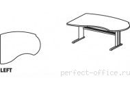 Асимметричный стол с брифинг-зоной на L-образном каркасе BR06 1214 - Мебель Berlin / Берлин