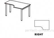 Стол на H-образном металлическом каркасе правый ER05 0909 - Мебель Ergo / Эрго