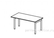 Стол на H-образном металлическом каркасе ER02 0911 - Мебель Ergo / Эрго