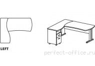 Угловое рабочее место с тумбой ящик и файл-бокс на L-образном каркасе BR05 3212 - Мебель Berlin / Берлин
