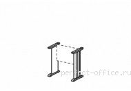 Комплект ног для L-образного каркаса для столешниц 650 мм 341904 - Мебель Berlin / Берлин