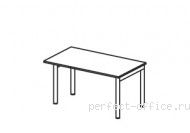 Стол на H-образном металлическом каркасе ER02 0909 - Мебель Ergo / Эрго