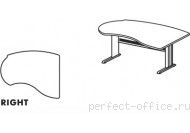 Асимметричный стол с брифинг-зоной на L-образном каркасе BR06 1213 - Мебель Berlin / Берлин