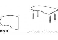 Асимметричный стол с брифинг-зоной на А-образном каркасе BR06 1013 - Мебель Berlin / Берлин