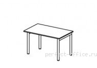 Стол на H-образном металлическом каркасе ER02 0908 - Мебель Ergo / Эрго
