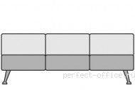 Диван трехместный натуральная кожа 3-SS 1 - Диваны и кресла Wait / Вейт