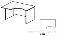 Стол на панельном каркасе левый СТ4-14Lиу - Мебель Ergo / Эрго