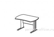 Симметричный стол на L-образном металлическом каркасе B 164 - Мебель Berlin / Берлин