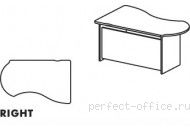 Асимметричный стол на панельном каркасе BR04 0211 - Мебель Berlin / Берлин