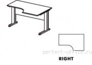 Стол на L-образном металлическом каркасе правый ER05 1309-R - Мебель Ergo / Эрго