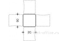 Столешница соединительного элемента для прямоугольных столов 850 340387 - Мебель Berlin / Берлин