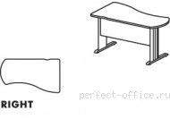 Асимметричный стол на L-образном каркасе B 114 NEW - Мебель Berlin / Берлин
