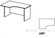 Стол на панельном каркасе левый СТ3-14Lиу - Мебель Ergo / Эрго
