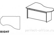 Асимметричный стол на панельном каркасе BR04 0213 - Мебель Berlin / Берлин