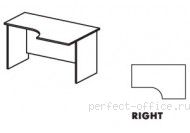 Стол на панельном каркасе правый СТ3-14Rиу - Мебель Ergo / Эрго