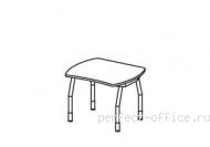 Симметричный стол на А-образном металлическом каркасе B 153 - Мебель Berlin / Берлин