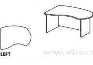 Асимметричный стол с брифинг-зоной на панельном каркасе BR06 0212 - Мебель Berlin / Берлин