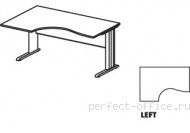 Стол на L-образном металлическом каркасе левый EM127-L - Мебель Ergo / Эрго