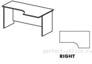 Стол на панельном каркасе правый СТ3-16Rиу - Мебель Ergo / Эрго