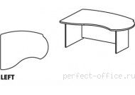 Асимметричный стол с брифинг-зоной на панельном каркасе BR06 0214 - Мебель Berlin / Берлин