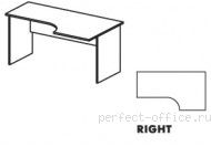 Стол на панельном каркасе правый СТ3-16R - Мебель Ergo / Эрго