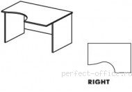 Стол на панельном каркасе правый СТ4-14Rиу - Мебель Ergo / Эрго
