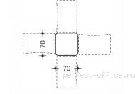 Столешница соединительного элемента для прямоугольных столов 650 340377 - Мебель Berlin / Берлин