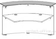 Модуль стойки выпуклый 60 градусов AA8010T - Стойка-ресепшн Abako / Абако
